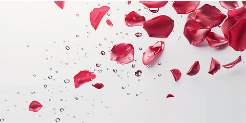 ose flower petals , water drop and leafose flower petals , water drop and leaf 