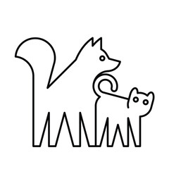 Dog and Cat logo. Icon design. Template elements	
