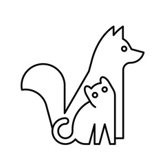Dog and Cat logo. Icon design. Template elements	