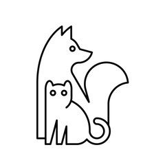 Dog and Cat logo. Icon design. Template elements	