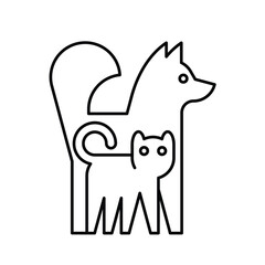 Dog and Cat logo. Icon design. Template elements	
