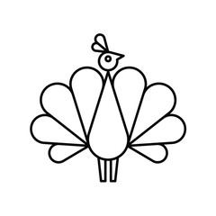 Peacock logo. Icon design. Template elements