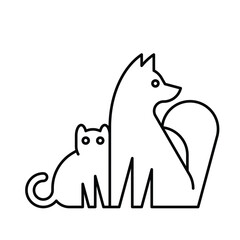 Dog and Cat logo. Icon design. Template elements	