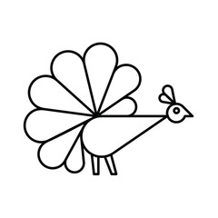 Peacock logo. Icon design. Template elements