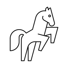 Horse logo. Icon design. Template elements	