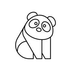 Panda logo. Icon design. Template elements	