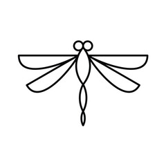 Dragonfly logo. Icon design. Template elements	