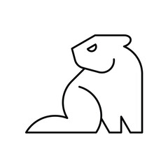 Beaver logo. Icon design. Template elements	