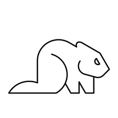 Beaver logo. Icon design. Template elements	