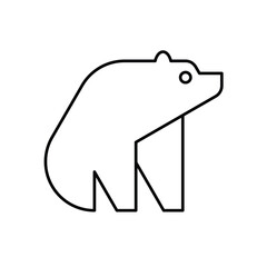 Bear logo. Icon design. Template elements	