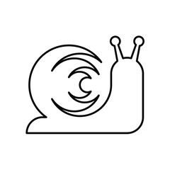 Snail logo. Icon design. Template elements	
