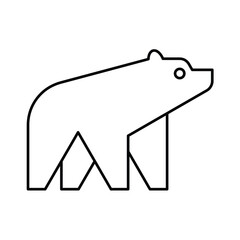 Bear logo. Icon design. Template elements	