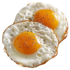 Isolated fried egg, for breakfast menu or simple meal