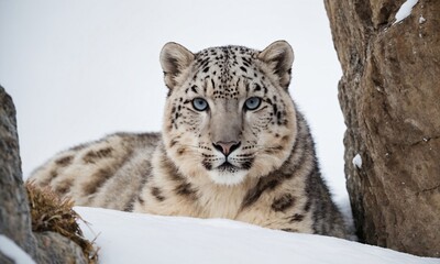 Fototapeta premium snow leopard portrait