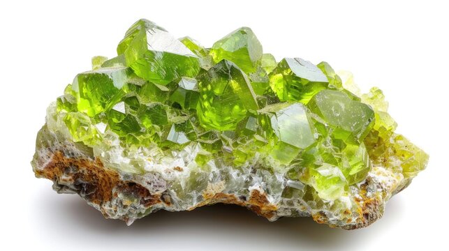 Natural Peridot Crystal on Kohistan Valley Matrix - Precious Gemstone for Raw Mineral Collection