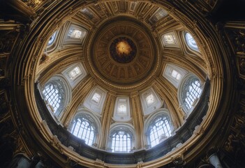 Fototapeta premium ornate interior Paul's UK St indoor cupola London The Cathedral