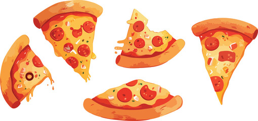  pizza clipart vector for graphic resources