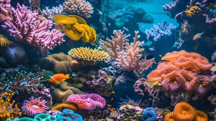 Fototapeta na wymiar A vibrant image of a coral reef