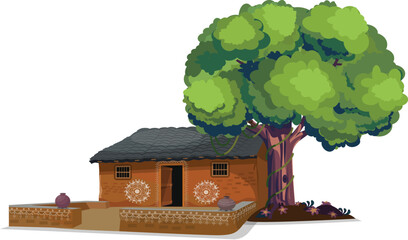 village House India, Indian village old style living area