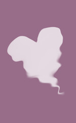 ハートの湯気、煙り