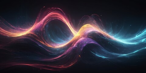 Fototapeta premium Electrifying vibrant wave background