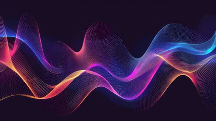 Abstract wave element for design, Digital frequency track equalizer, Stylized line art background, Colorful shiny wave with lines created using blend tool. Curved wavy line, smooth stripe