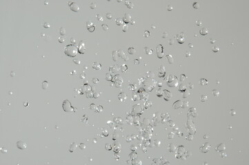 real water splashes and drops, abstract background