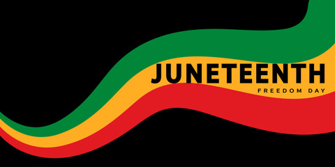 Juneteenth Freedom Day banner. June 19. African-American history and heritage. Black History Month background. Vector Illustration
