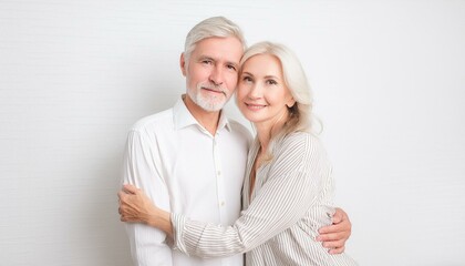 Beautiful smiling Lovely old couple on background