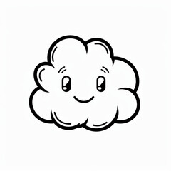 Obraz premium Cloud line icon, outline vector sign, linear style pictogram isolated on white. Symbol, logo illustration.
