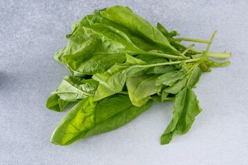 Spinach green leaves on salad healthy food
