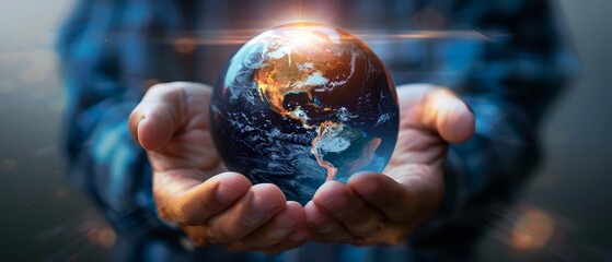 Fototapeta premium Each business venture was a step towards his overarching vision of global economic influence and leadership Sharpen close up business hitech concept with blur background