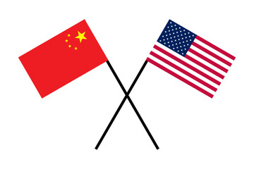 Flags friend country China and USA