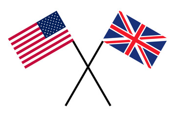 Flags friend country USA and UK