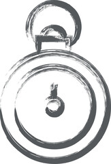 筆書きミニミニアイコン　懐中時計