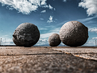 Stone spheres in North Ayrshire, Scotland