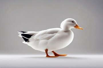 white duck on white background