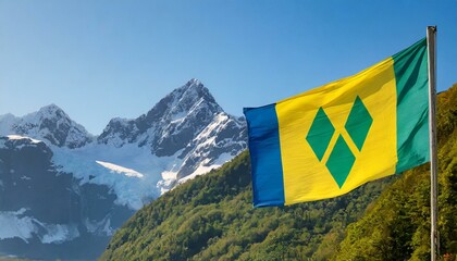 The Flag of Saint Vincent and the Grenadines
