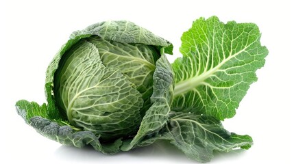 cabbage isolated on white background clipping path full