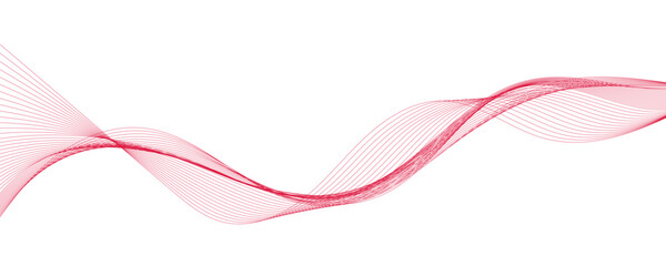 Vector abstract red background with dynamic red waves, lines and particles.	
