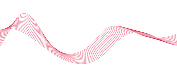 Vector abstract red background with dynamic red waves, lines and particles.	
