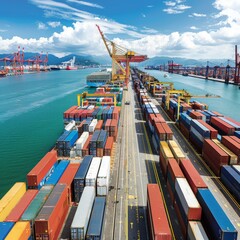 containers for cargo in port