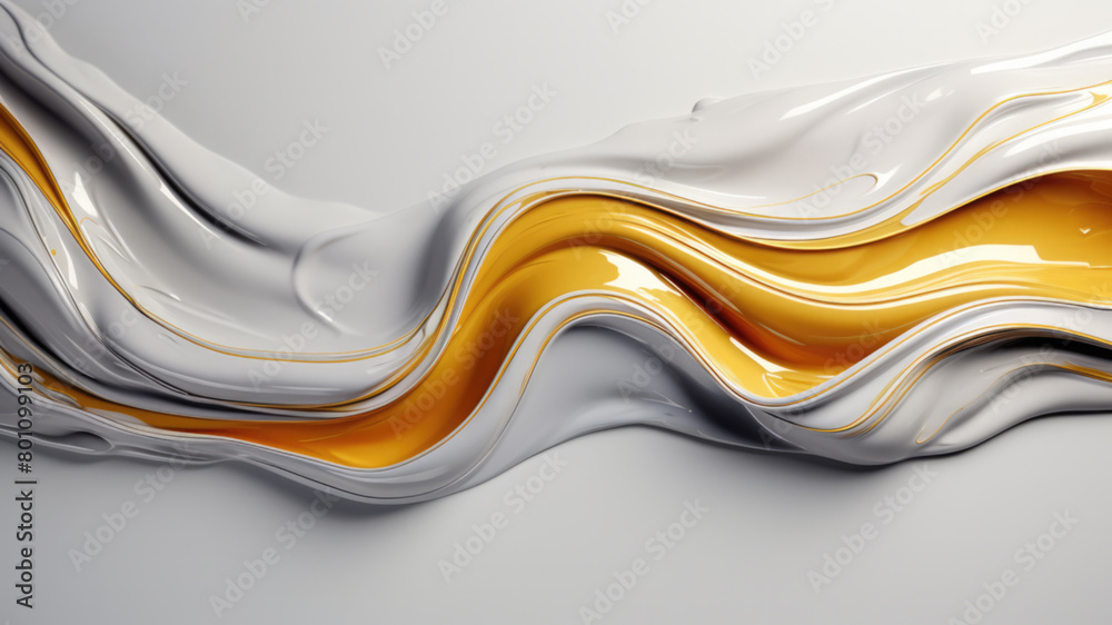 Canvas Prints Luxury wavy background. Abstract liquid art. Three-dimensional visual effect. Inspiration mix of 3d art and fluid art. Contemporary trendy design, cover, poster, header