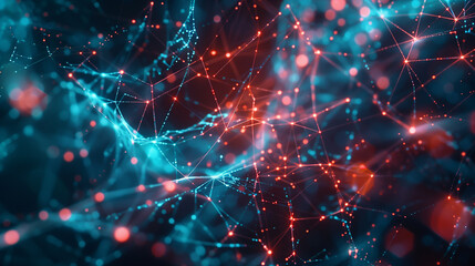 Ai cyber landscape showcasing the intricate web of data technology and futuristic innovation