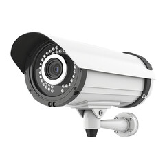 Isolated Security Camera on Clear Background