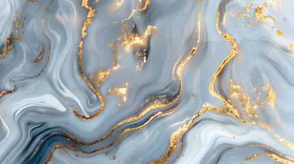 cracked gold details Liquid Swirls Marble background. Generative AI.