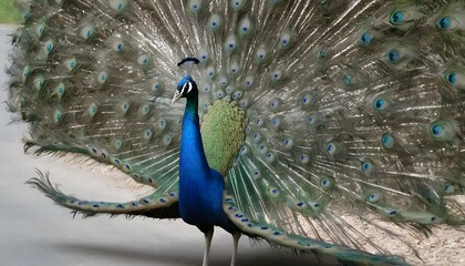 A Peacock With Its Feathers Trailing Behind It Lik