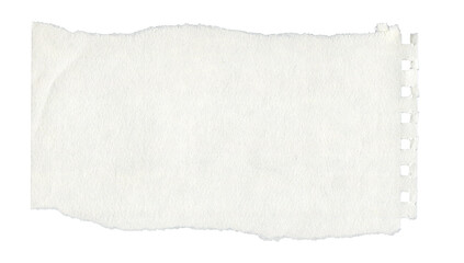 White Textured Torn Paper Edge. Ripped Craft Paper for Scrapbooking and Collages