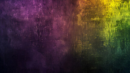 Abstract dark retro poster header banner backdrop design with purple, green, and yellow grainy gradient background