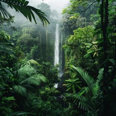 waterfall in jungle